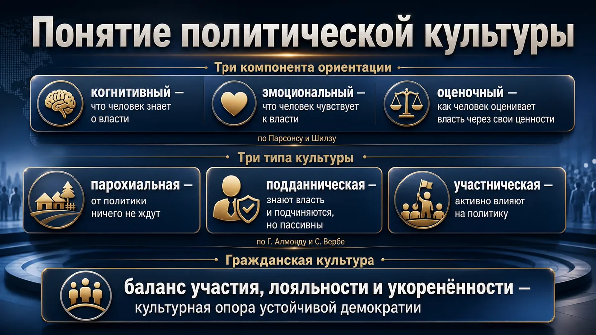 Обложка-конспект билета Политология — понятие политической культуры