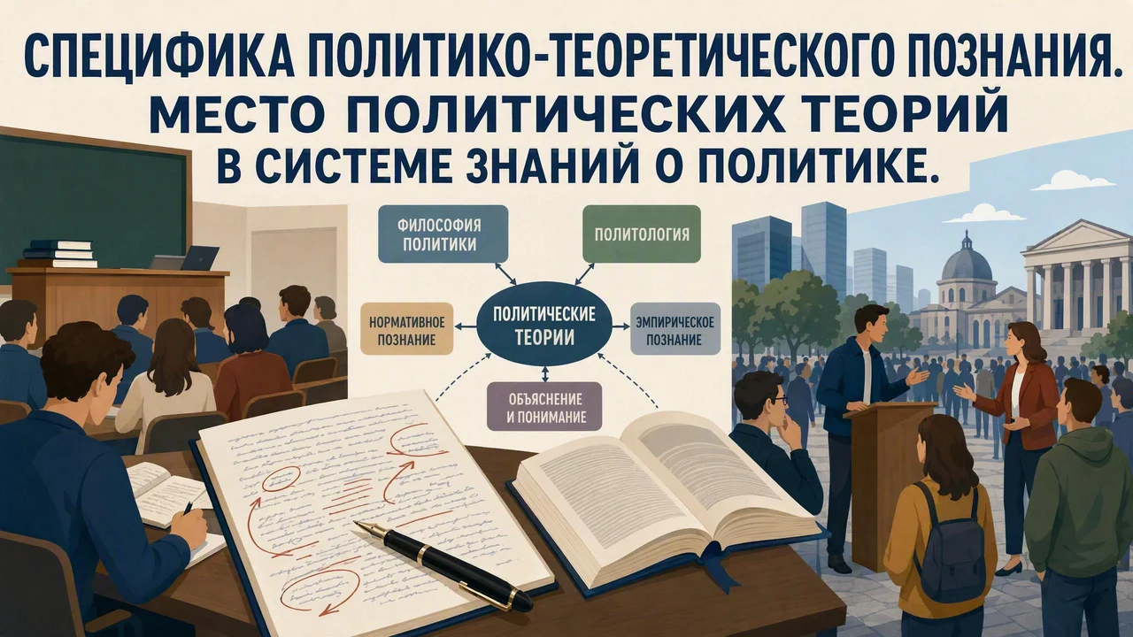 Разбор вопроса о специфике политико-теоретического познания — место теорий в системе знаний о политике