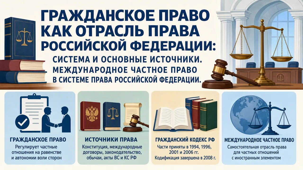Образец готового билета — гражданское право как отрасль права РФ и международное частное право