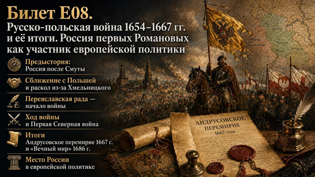 Образец готового билета Регионоведение — Россия первых Романовых в европейской политике